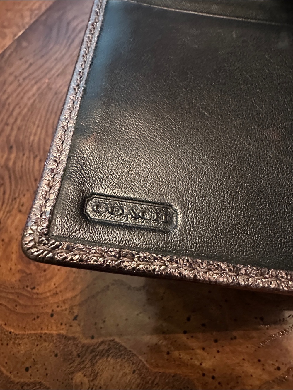 Coach Vintage Metallic Pewter Compact Wallet - Picture 11 of 11